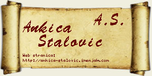 Ankica Stalović vizit kartica